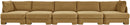 Hammond - Velvet Performance Fabric Upholstered 5 Piece Sofa