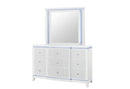 Alina - 5 Piece King Bedroom Set With LED, Cooler, Speaker And USB - White