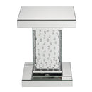 Nysa - 20" End Table - Mirrored & Faux Crystals