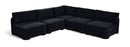Hammond - Velvet Performance Fabric Upholstered 5 Piece Armless Sectional