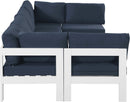 Nizuc - Outdoor Patio 6 Piece Modular Sectional With White Frame