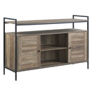 Baina - TV Stand - Rustic Oak & Black