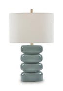 Clayard - Ceramic Table Lamp - Gray Blue