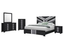 Optimus - King Bed With LED - Black