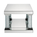 Nysa - 36" Coffee Table - Mirrored & Faux Crystals