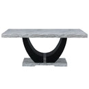 Caralin - Dining Table - Engineered Stone & Black