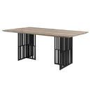 Zudora - Dining Table - Antique Oak & Black