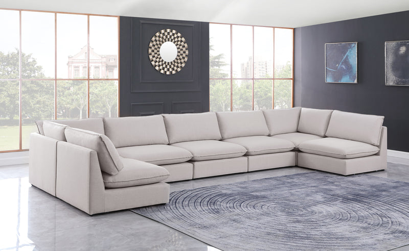 Mackenzie - Modular Sectional 7 Piece - Beige - Fabric