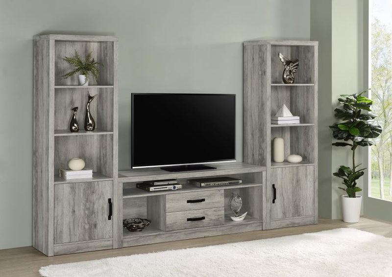 Burke - 2-Drawer TV Console - Gray Driftwood