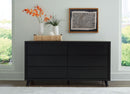 Danziar - Six Drawer Dresser - Black