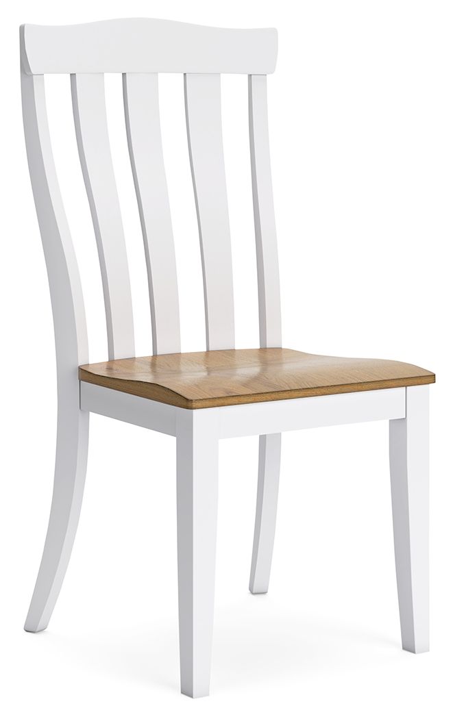 Ashbryn - White / Natural - Dining Room Side Chair (Set of 2)