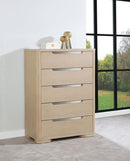 Ladera - 5-Drawer Bedroom Chest Of Drawers - Light Elm