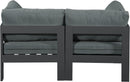 Nizuc - Outdoor Patio 2 Seat Modular Sofa With Gray Frame