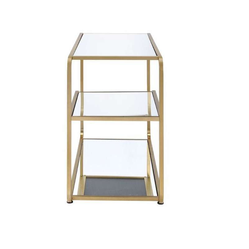 Astrid - TV Stand - Gold & Mirror