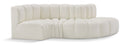 Arc - Faux Leather 4 Piece L-Shaped Modular Sofa