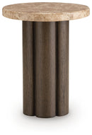 Darimore - Chair Side End Table - Burnished Brown