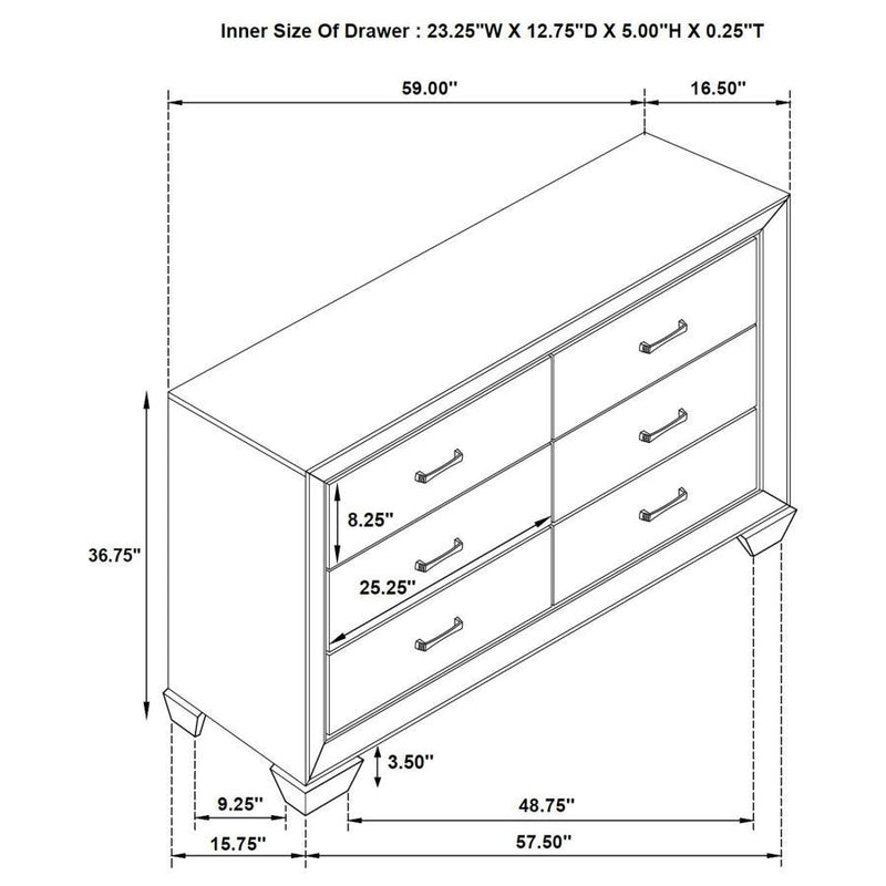 Kauffman - 6-Drawer Dresser