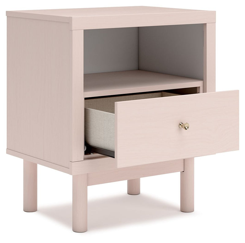 Wistenpine - Blush - One Drawer Night Stand