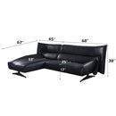 Maeko - Sectional Sofa - Dark Gray Top Grain Leather