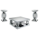 Amalia - Mirrored Coffee Table Set