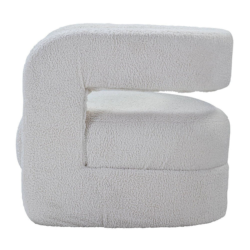 Yitua - Accent Chair - White Teddy Sherpa