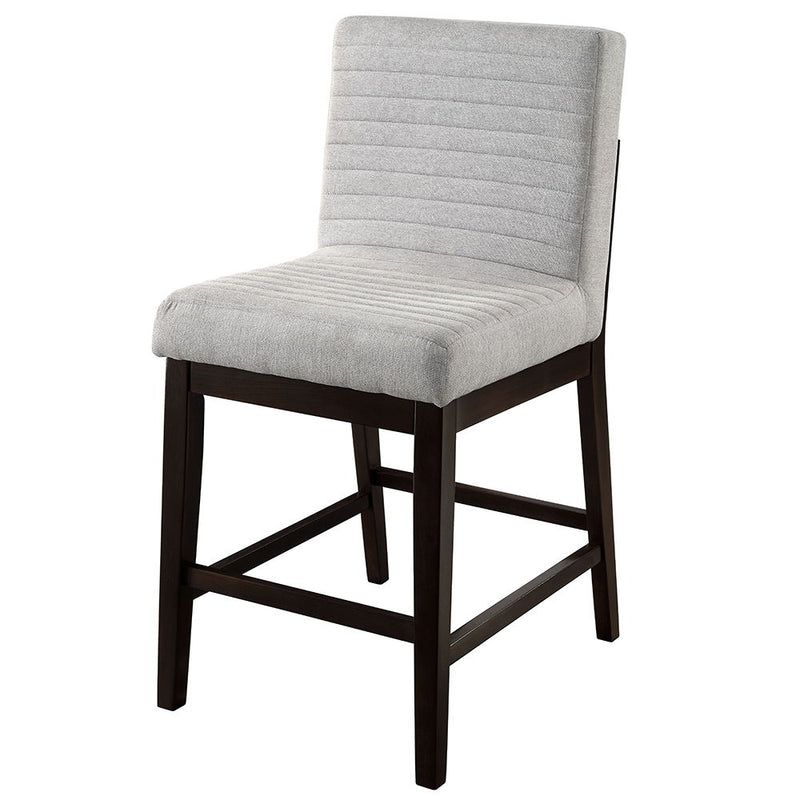 Edwyn - Counter Height Chair (Set of 2) - Gray Linen & Espresso