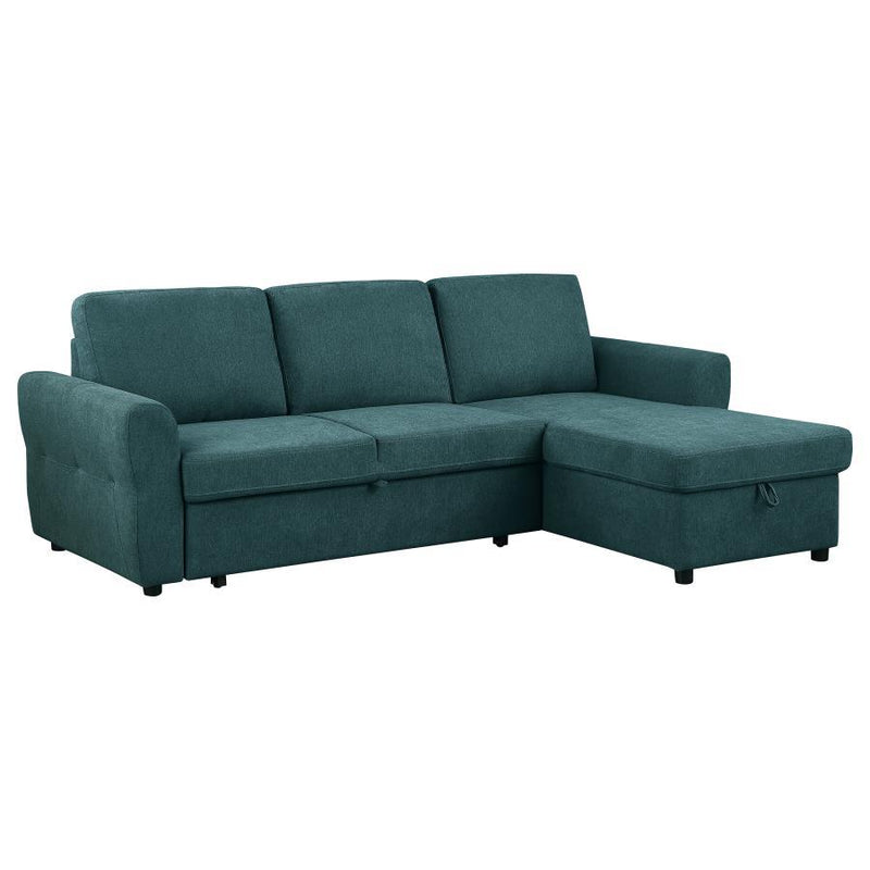 Samantha - Upholstered Storage Sleeper Sectional Sofa