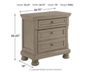 Lettner - Two Drawer Night Stand - Light Gray