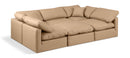 Indulge - Faux Leather 6 Piece Modular Sectional - Tan