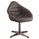 Pipino - Accent Chair With Swivel - Antique Ebony Top Grain Leather