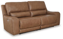 DeepWakes - 2 Seat Power Reclining Sofa Adjustable Headrest - Caramel