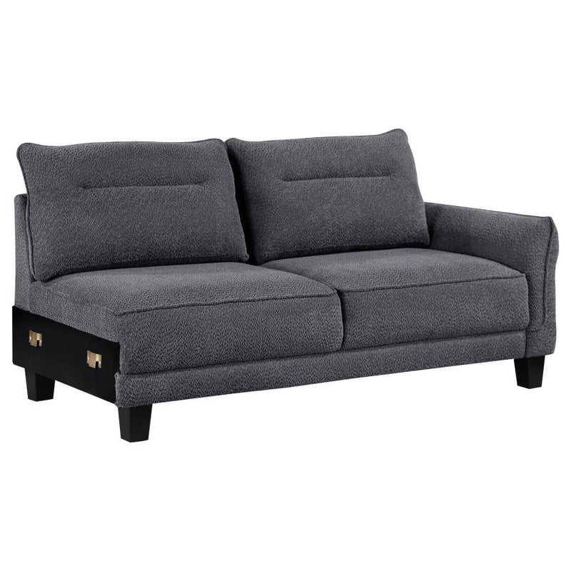 Caspian - Upholstered Curved Arm Chaise Sectional Sofa