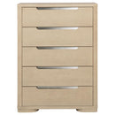 Ladera - 5-Drawer Bedroom Chest Of Drawers - Light Elm