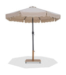 Amalfi - Aluminum Patio Umbrella - Light Brown Base / Black Pole