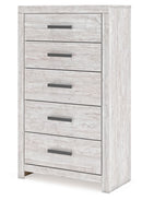 Cayboni - Five Drawer Chest - Whitewash