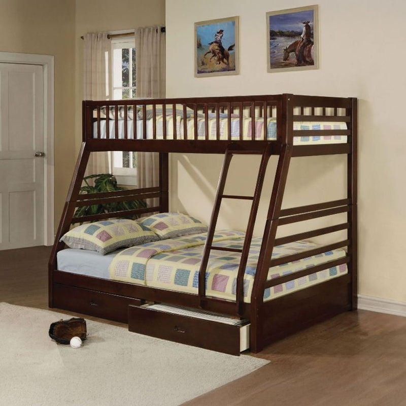 Jason - Twin Over Full Bunk Bed - Espresso