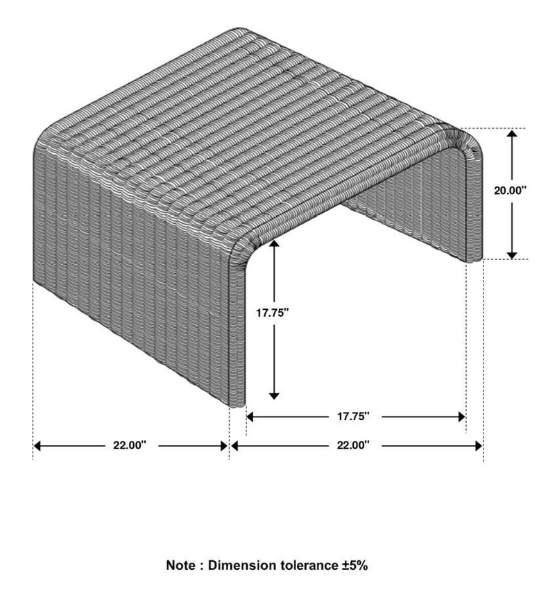 Juanita - Square Woven Rattan End Table - Natural