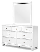 Fortman - Dresser And Mirror - White