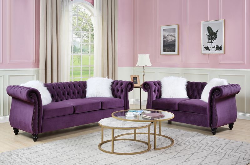 Thotton - Sofa - Purple Velvet