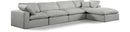 Comfy - 5 Piece Linen Modular Sectional With Chaise