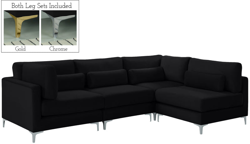 Julia - Modular Sectional 4 Piece - Black