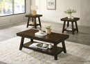 Brady - Table Set (Coffee & 2 End Tables) - Brown