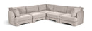 Hammond - Velvet Performance Fabric Upholstered 5 Piece Corner Sectional