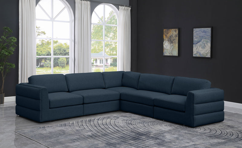 Beckham - Modular Sectional 5 Piece - Navy - Modern & Contemporary