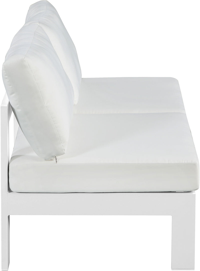 Nizuc - Outdoor Patio Modular Sofa - White - Fabric