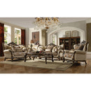 Latisha - Chair With 2 Pillows (Same Lv01578) - Tan, Pattern Fabric & Antique Oak