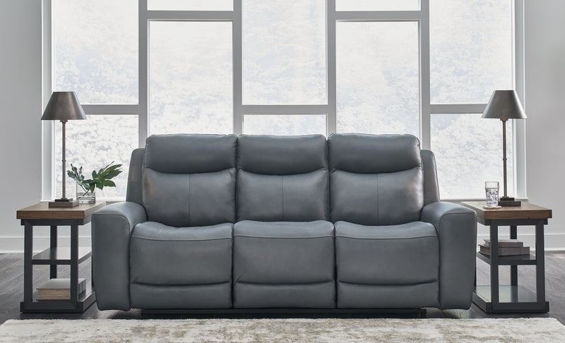 Mindanao - Steel - 2 Pc. - Power Reclining Sofa, Power Reclining Loveseat with Console