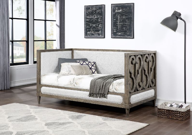Artesia - Twin Daybed - Tan Fabric & Salvaged Natural