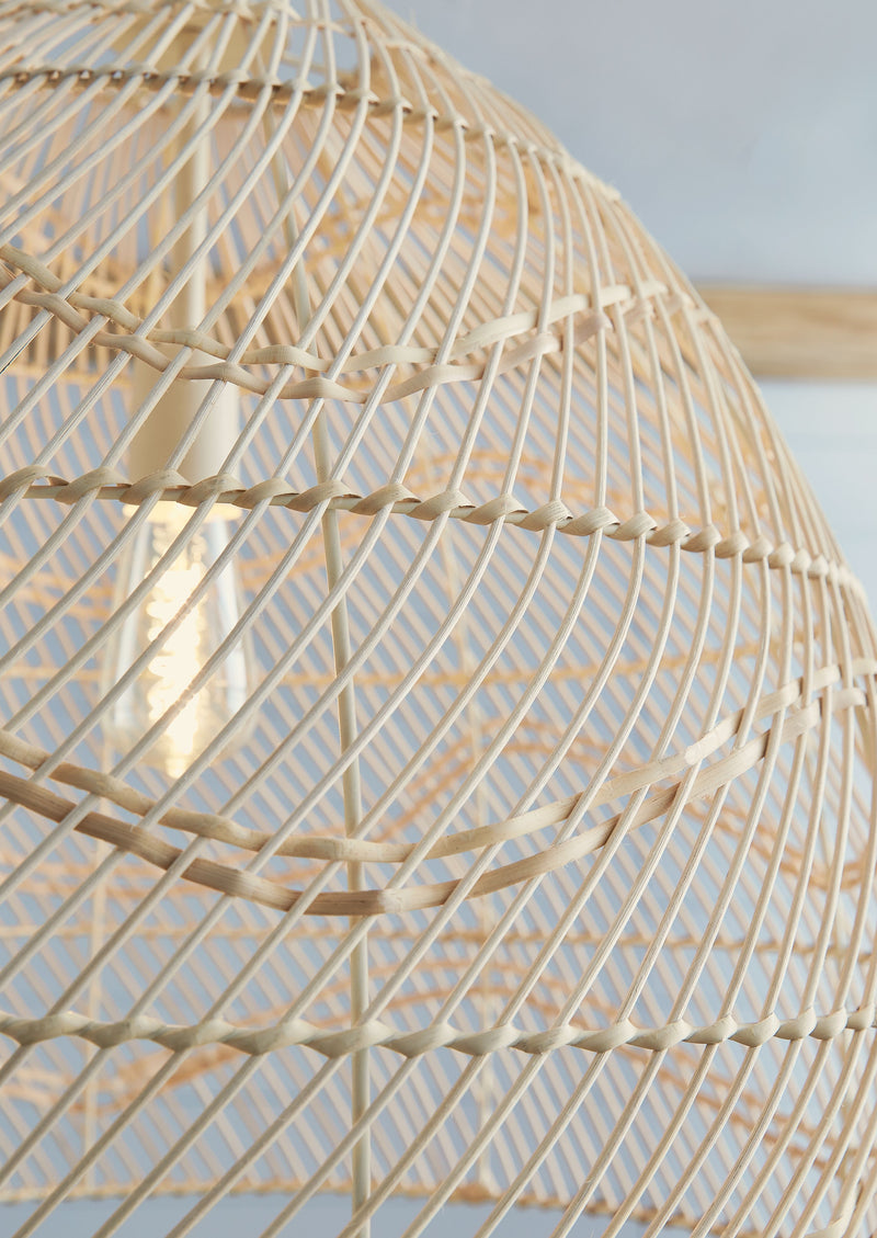 Coenbell - Beige - Rattan Pendant Light