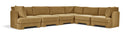 Hammond - Velvet Performance Fabric Upholstered 6 Piece Corner Sectional